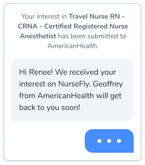 A sample of a card showing job details that you might see on the null site and in the app.